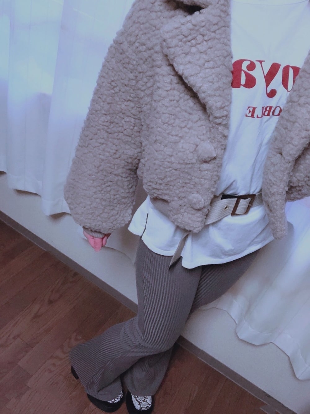 blanks ビックカラーボアジャケット GRL（グレイル）の「ビッグテーラードカラーボアジャケット