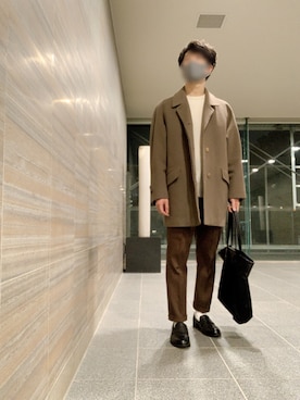 「MORGAN（モルガン）のアイテム（バッグ）」を使った、GASHIさん（メンズ・170cm）の秋コーディネート