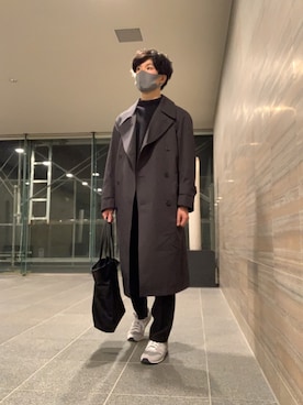 「MORGAN（モルガン）のアイテム（バッグ）」を使った、GASHIさん（メンズ・170cm）の秋コーディネート