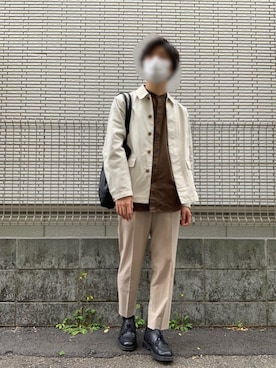 「Steven Alan（スティーブンアラン）のアイテム（カバーオール）」を使った、GASHIさん（メンズ・170cm）の春コーディネート
