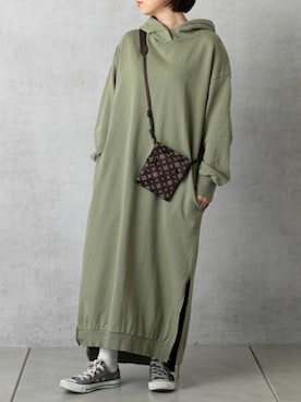 「Daily russet（デイリー ラシット）のアイテム」を使った、Dailyrusset ECさん（レディース・154cm）の秋コーディネート