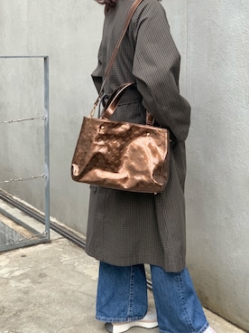 「ブロンズ」｜「アイテム（バッグ）」を使った、Dailyrusset ECさん（レディース・161cm）の冬コーディネート