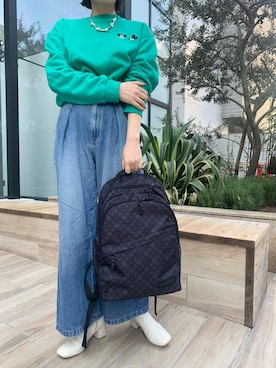 「OUTDOOR PRODUCTS（アウトドアプロダクツ）のアイテム（バックパック/リュック）」を使った、Dailyrusset ECさん（レディース・163cm）の春コーディネート
