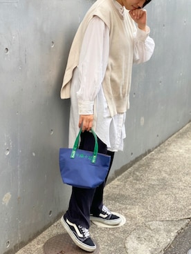 「キャンバストート」｜Dailyrusset ECさん（レディース・161cm）の春コーディネート