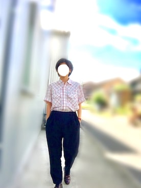「80年代」｜「アイテム（その他シューズ）」を使った、Wakaさん（レディース・155cm）の夏コーディネート