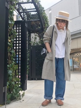 「サマンサモスモス」｜「アイテム（スリッポン）」を使った、riiiiiさん（レディース・155cm）の春コーディネート
