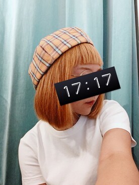 「pattern」｜「アイテム（ハンチング/ベレー帽）」を使った、applaiさん（レディース・156cm）の春コーディネート