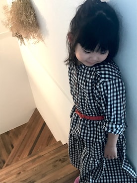「AIMABLE（エマーブル）のアイテム」を使った、aoさん（キッズ・120cm）の秋コーディネート