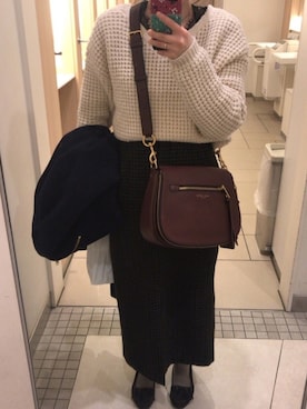 「MARC JACOBS（マークジェイコブス）のアイテム（メッセンジャーバッグ）」を使った、natsu*さん（レディース・158cm）の冬コーディネート