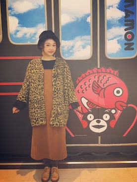 岑小咪さん（レディース・167cm）の冬コーディネート