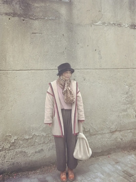 岑小咪さん(レディース・167cm)の冬コーディネート