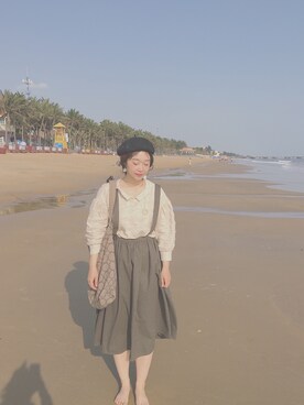 岑小咪さん（レディース・167cm）の春コーディネート