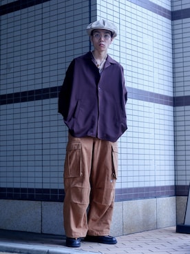 「BASISBROEK（バシスブルック）のアイテム（トップス）」を使った、ユースケさん（メンズ・177cm）の秋コーディネート