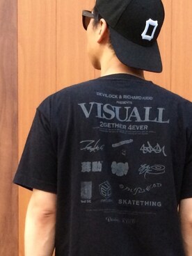 「イベントTシャツ」｜☈ ¥ ⍨⃝⇑さん（メンズ・175cm）の秋コーディネート