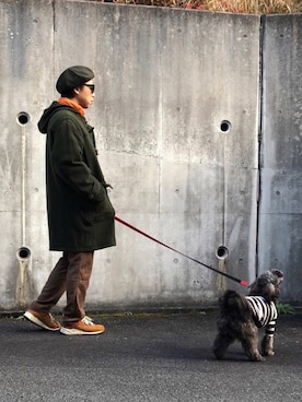 「URBAN RESEARCH（アーバンリサーチ）のアイテム（ハンチング/ベレー帽）」を使った、☈ ¥ ⍨⃝⇑さん（メンズ・175cm）の冬コーディネート