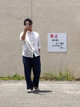 「homemade」｜☈ ¥ ⍨⃝⇑さん（メンズ・175cm）の夏コーディネート