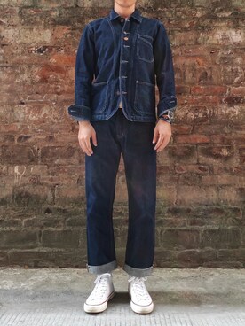「アイテム（その他シューズ、ホワイト系）」を使った、日翟さん（メンズ・172cm）の秋コーディネート