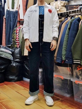 「アイテム（その他シューズ、ホワイト系）」を使った、日翟さん（メンズ・172cm）の秋コーディネート