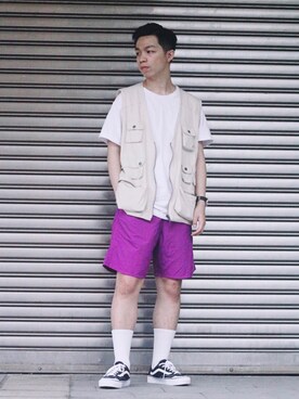 「PULL&BEAR（プルアンドベア）のアイテム（ベスト）」を使った、style_rlltさん（メンズ・172cm）の春コーディネート