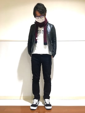 「drestrip（ドレストリップ）のアイテム」を使った、イツキさん（メンズ・167cm）の冬コーディネート
