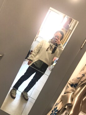 「school」｜「アイテム（その他シューズ）」を使った、虫小木さん（レディース・155cm）の冬コーディネート
