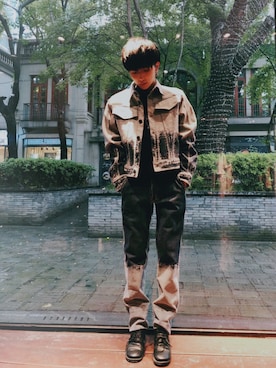 「アイテム（デニムジャケット、シルバー系）」を使った、SunnnnyBoyさん（メンズ・176cm）の春コーディネート