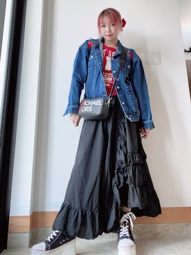 「ご近所コーデ」｜「アイテム（ジャケット/アウター）」を使った、ユカリロさん（レディース・157cm）の冬コーディネート