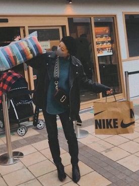 「moussy」｜「アイテム（ハンチング/ベレー帽）」を使った、Mami  さん（レディース・156cm）の冬コーディネート