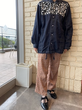 「aie」｜「アイテム（バレエシューズ）」を使った、natsumiさん（レディース・160cm）の春コーディネート