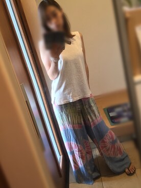「ナチュラル」｜「アイテム（ビーチサンダル）」を使った、sandyさん（レディース・160cm）の夏コーディネート