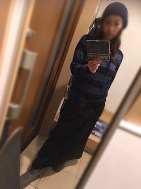 「AVAN LILY（アヴァンリリィ）のアイテム（帽子）」を使った、sandyさん（レディース・160cm）の冬コーディネート