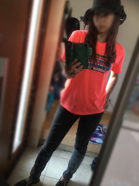 「Tシャツ×デニム」｜「アイテム（スリッポン）」を使った、sandyさん（レディース・160cm）の夏コーディネート