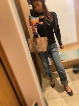 「ANAP（アナップ）のアイテム（ハンチング/ベレー帽）」を使った、sandyさん（レディース・160cm）の春コーディネート