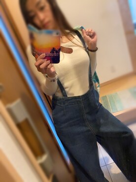 「STRAWBERRY-FIELDS（ストロベリーフィールズ）のアイテム（カーディガン/ボレロ）」を使った、sandyさん（レディース・160cm）の春コーディネート