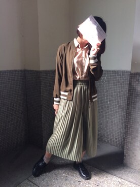 「179/WG（イチナナキュウダブルジー）のアイテム（ジャケット/アウター）」を使った、Meganさん（レディース・157cm）の秋コーディネート