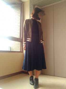 「179/WG（イチナナキュウダブルジー）のアイテム（ジャケット/アウター）」を使った、Meganさん（レディース・157cm）の秋コーディネート
