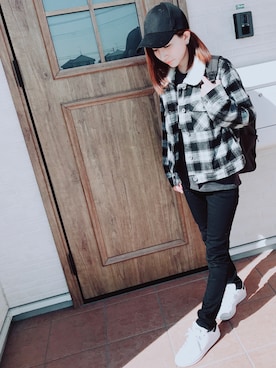 「Anello」｜「アイテム（その他アウター）」を使った、reichelさん（レディース・148cm）の冬コーディネート