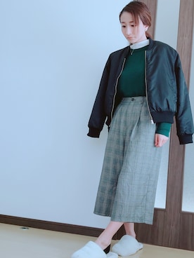 「chocol raffine robe（ショコラフィネローブ）のアイテム（ブルゾン）」を使った、reichelさん（レディース・148cm）の春コーディネート