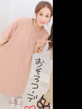 「OZOC（オゾック）のアイテム（ワンピース）」を使った、reichelさん（レディース・148cm）の夏コーディネート