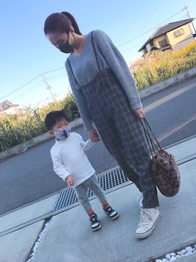 「息子コーデ」｜「アイテム（レッグウェア）」を使った、reichelさん（レディース・148cm）の秋コーディネート