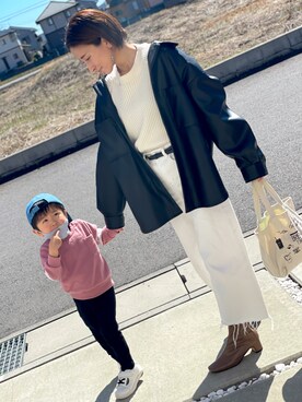「アイテム（ブーツ）」を使った、reichelさん（レディース・148cm）の春コーディネート