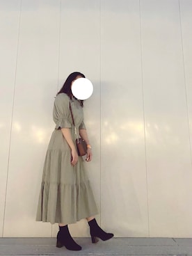 「アイテム（ブーティ）」を使った、aboさん（レディース・163cm）の春コーディネート