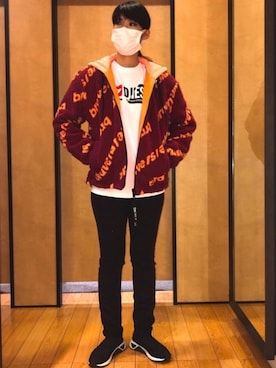 「DIESEL（ディーゼル）のアイテム（その他アウター）」を使った、yu-kiさん（レディース・171cm）の冬コーディネート