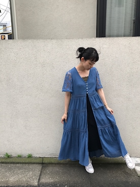 「AS KNOW AS」｜「アイテム（ワンピース/ドレス）」を使った、荒井愛花さん（レディース・151cm）の夏コーディネート