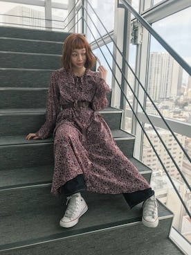 「レベッカブティック」｜荒井愛花さん（レディース・151cm）の春コーディネート