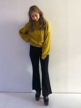 ワンピースを使った リブフレアパンツ の人気ファッションコーディネート Wear