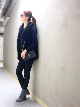 chika Uさん（レディース・164cm）の冬コーディネート