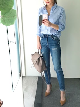 「ヴィトンバッグ」｜chika Uさん（レディース・164cm）の春コーディネート