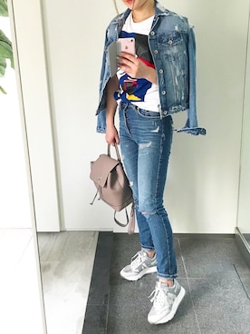 「ヴィトンバッグ」｜chika Uさん（レディース・164cm）の春コーディネート
