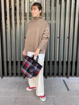 momo Kamataさん（レディース・157cm）の秋コーディネート